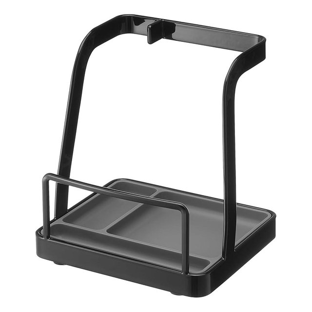 Yamazaki Home Tower Lid & Ladle Stand - Large, Kitchen Stand For Utensils, Lids, And Cookbooks, Heat-Resistant Kitchen Stand - Steel