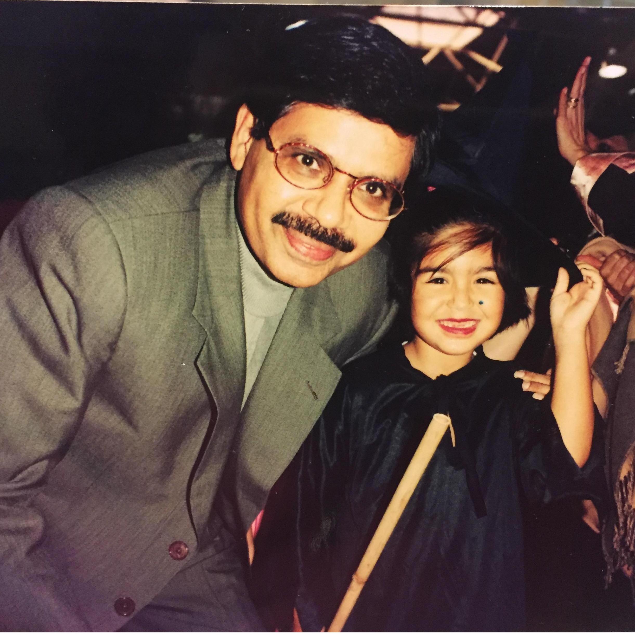 Amena and Pops at the annual RPCS Halloween Parade