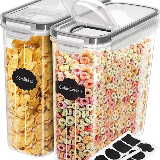 Utopia Kitchen Cereal Containers Storage - 2 Pack Airtight Food Storage Containers & Cereal Dispenser For Pantry Organization And Storage - Canister Sets For Kitchen Counter