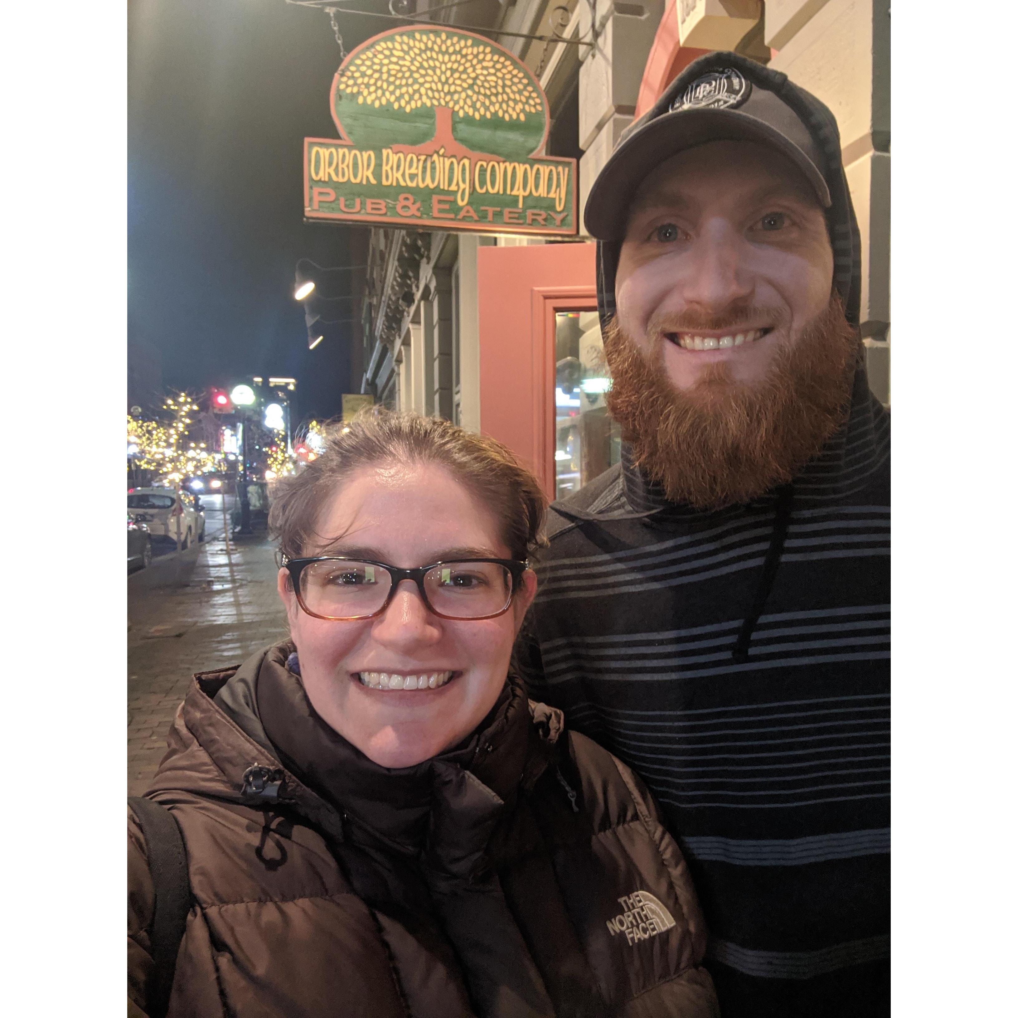 Brewery hopping in Ann Arbor.