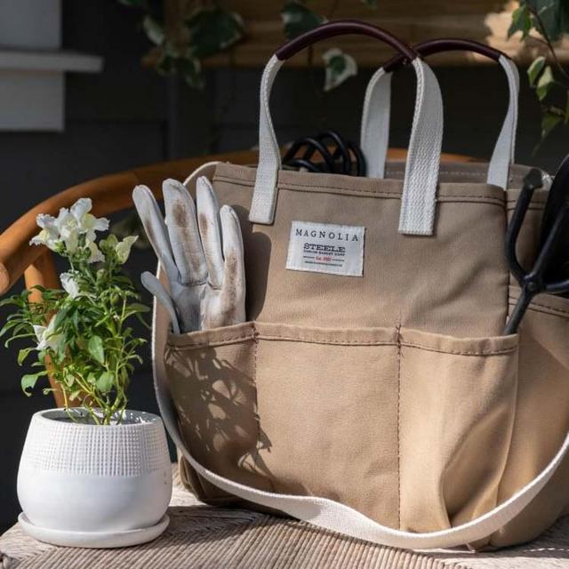 Magnolia Steele Canvas Gardening Tote
