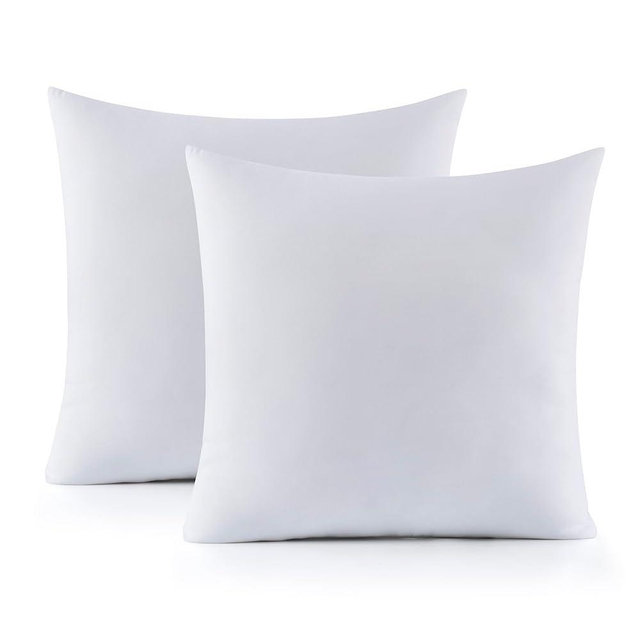Sweet Home Collection Set-Cushion Inserts for Decorative Throw Covers Soft & Supportive Pillows for Couch, Sofa, Bed, or Chair, 2 Pack - 26" x 26", White 2 Count