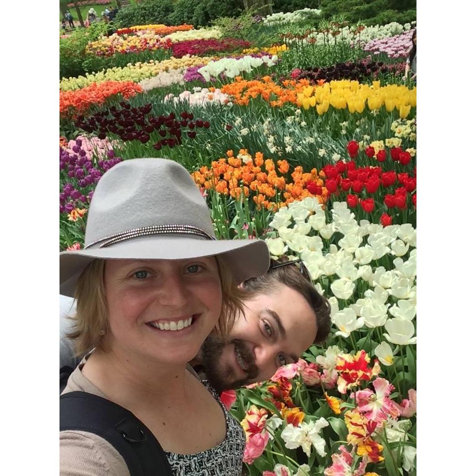 Exploring the tulip gardens in the Netherlands