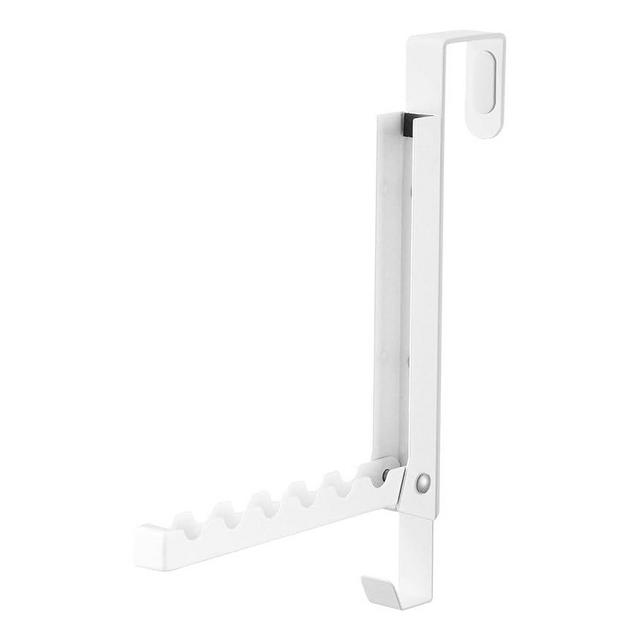Yamazaki Home Smart Over The Door Coat Hook Organizer Collapsible Foldable Rack for Entryway Or Bedroom Closet - 2-Hook - Steel