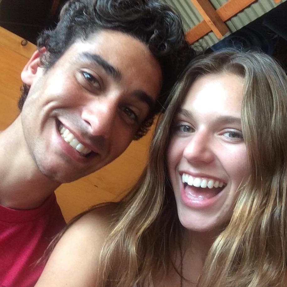 Our first photo together, taken on what was basically a double date, though we were just friends.