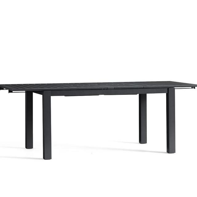 Indio Metal Extending Dining Table, Weathered Slate