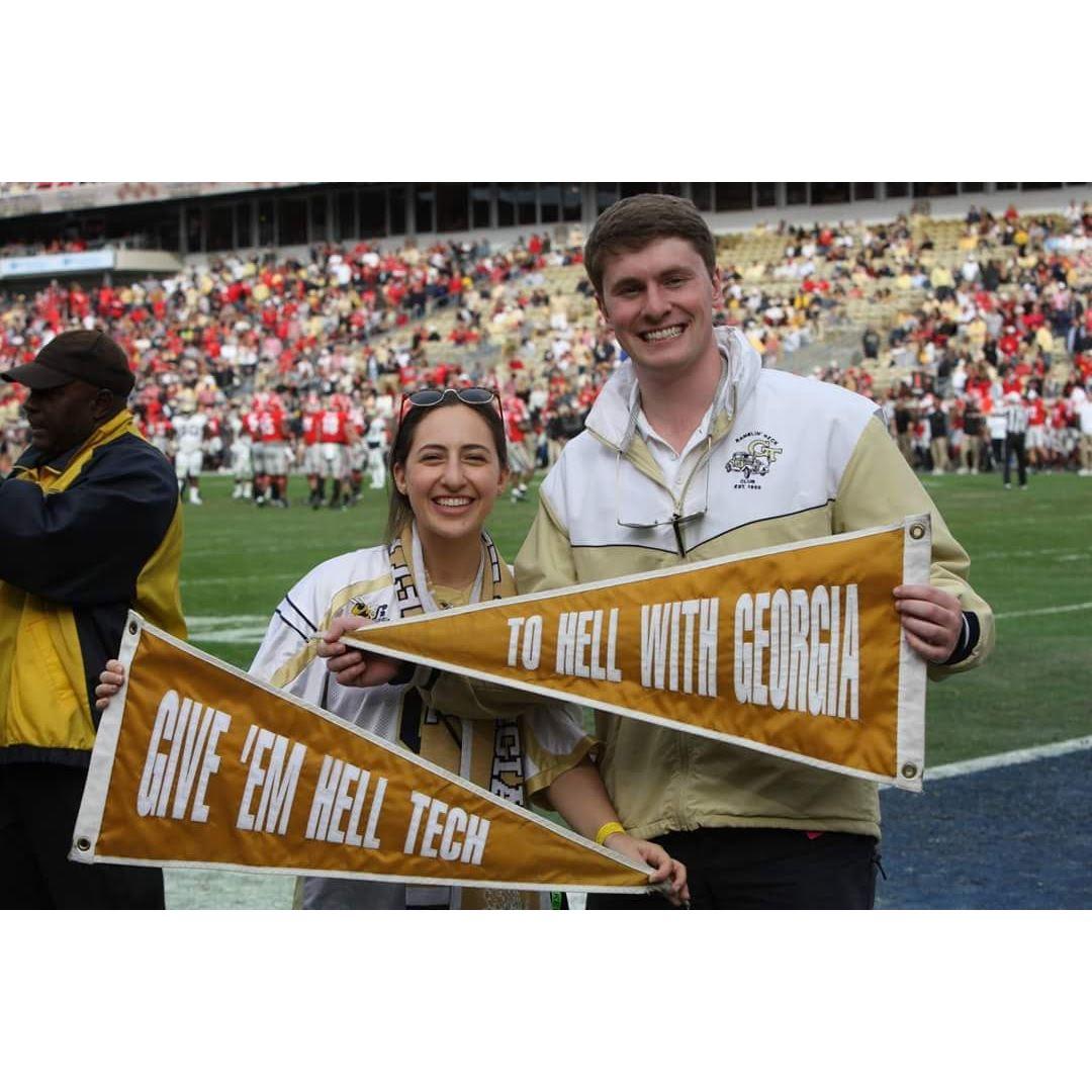 Cheering on the Yellow Jackets from the Field!