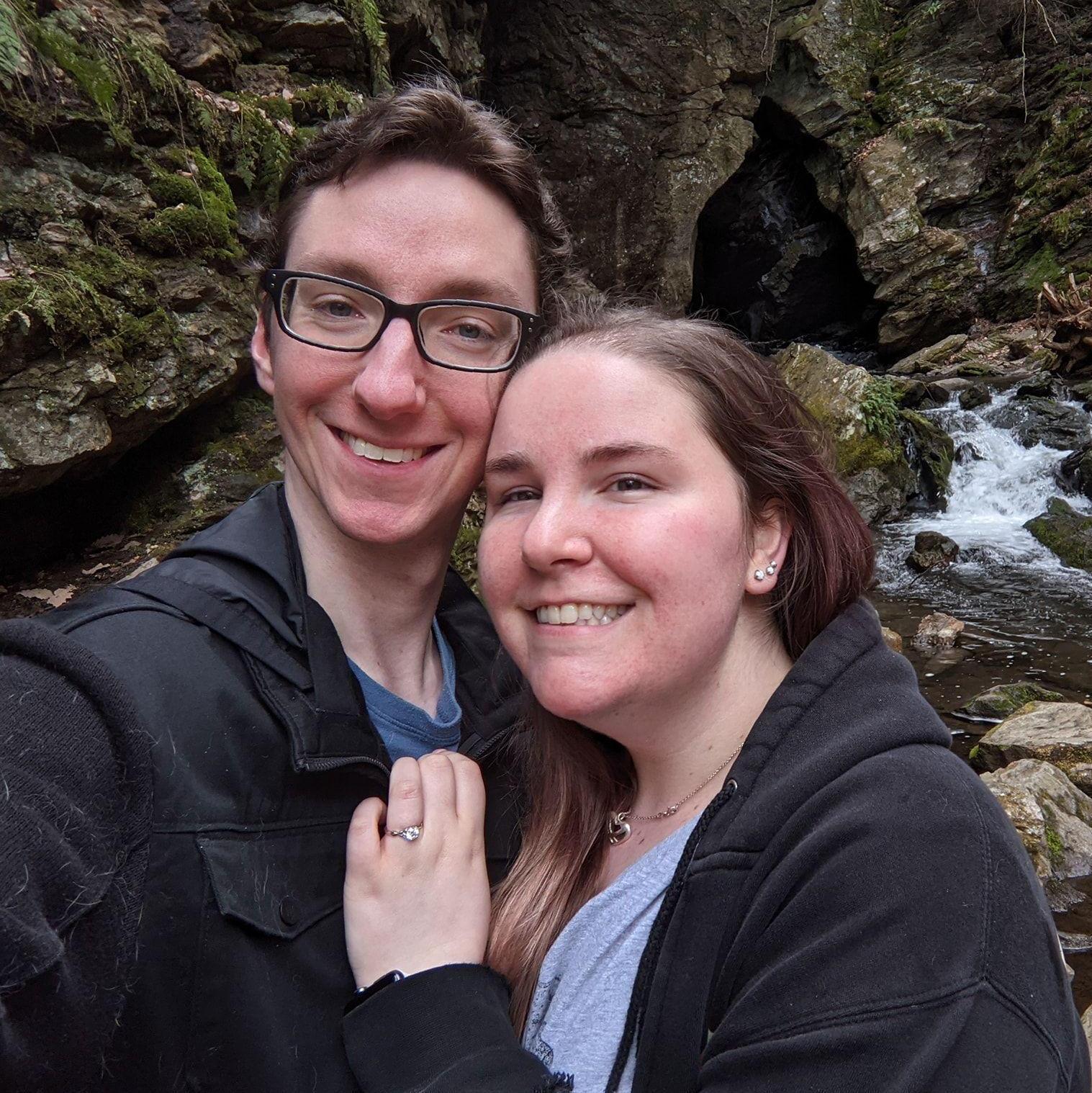 Moments after saying, "Yes!"