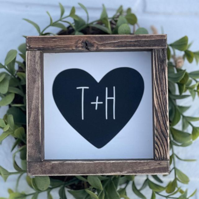 Personalized Initial Heart Farmhouse...