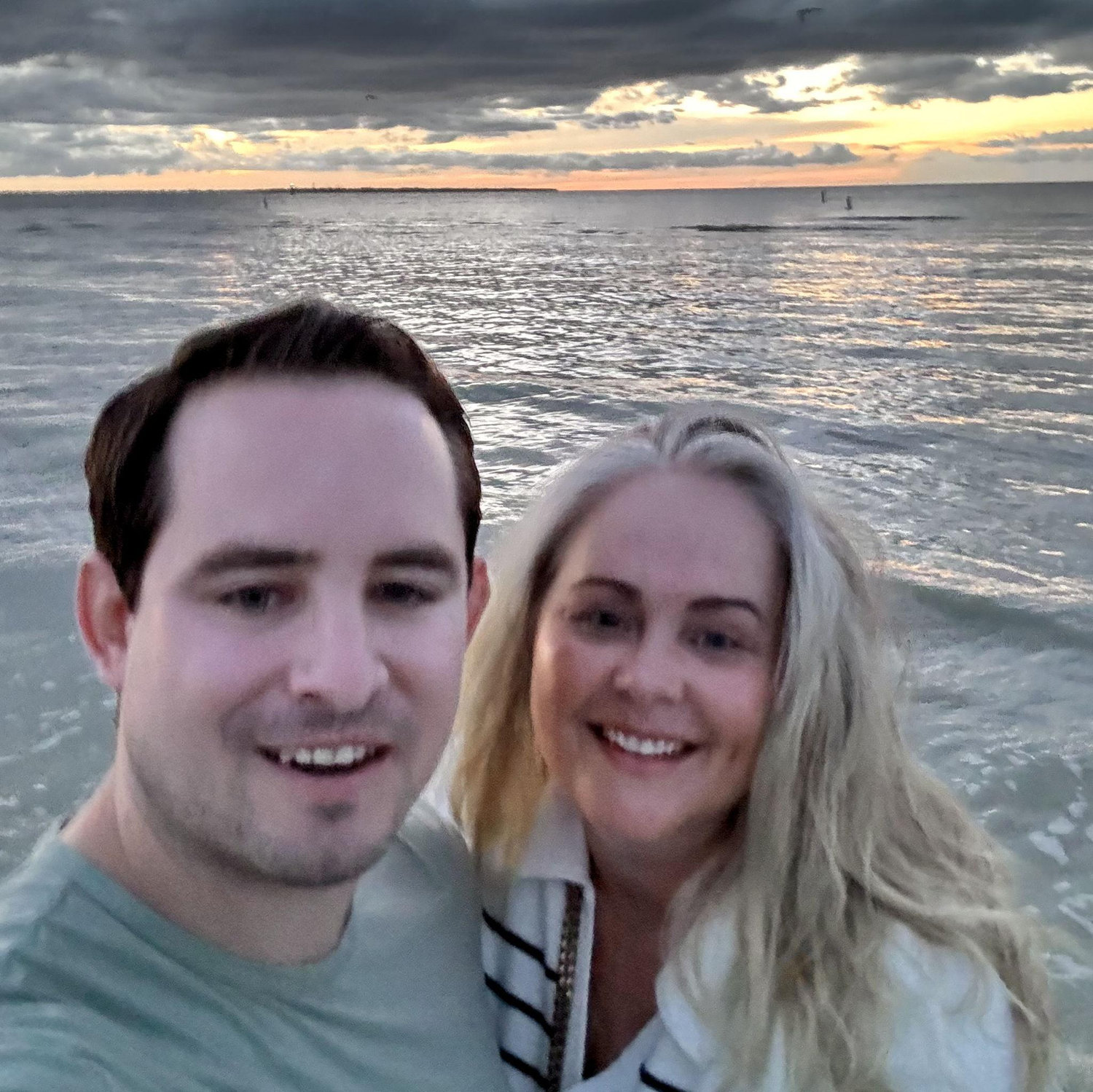 Our engagement photo at Fort Myers Beach August 31, 2024