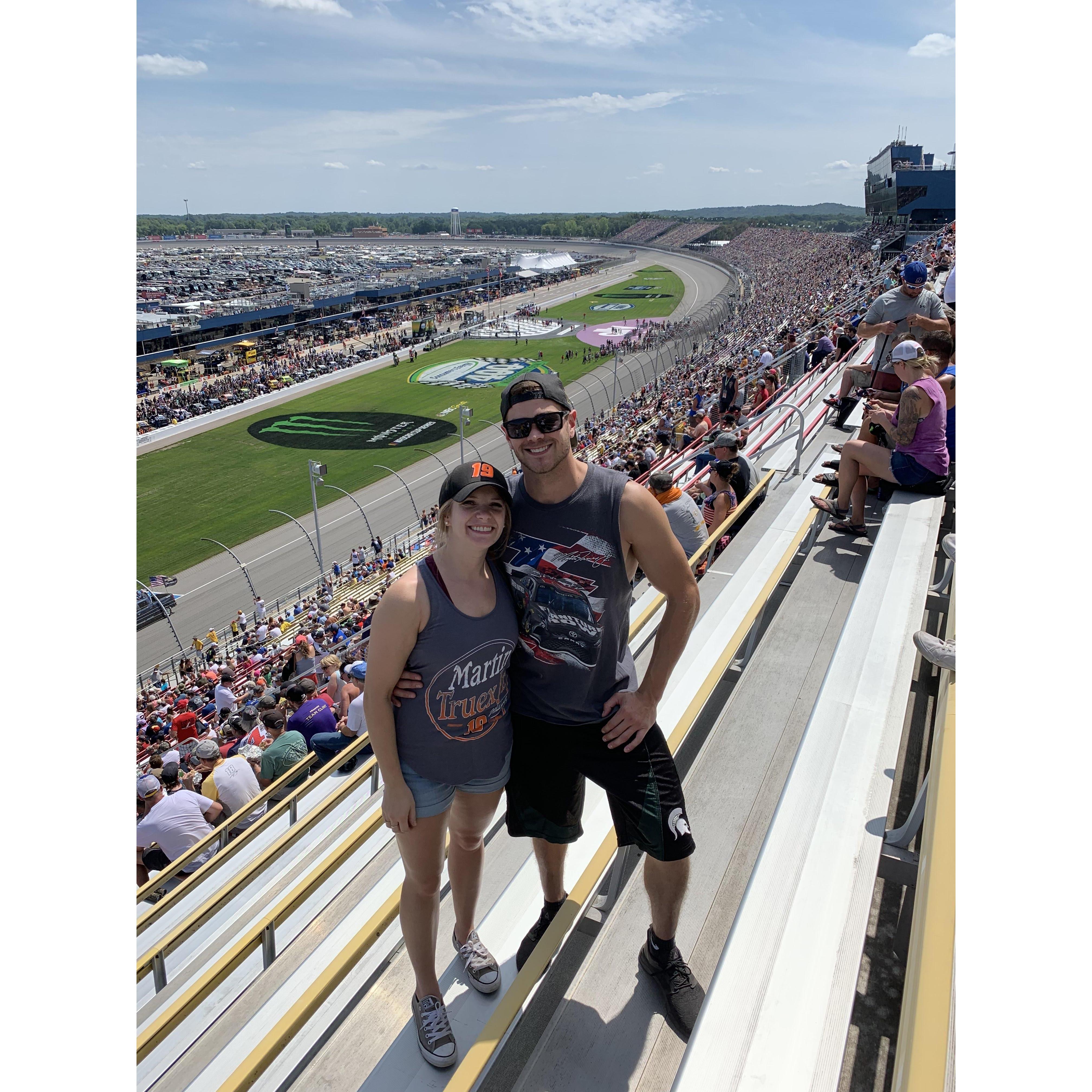 Second NASCAR race together, MIS 2019