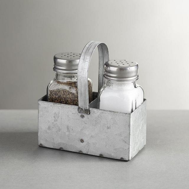 Galvanized Metal Salt & Pepper Shakers