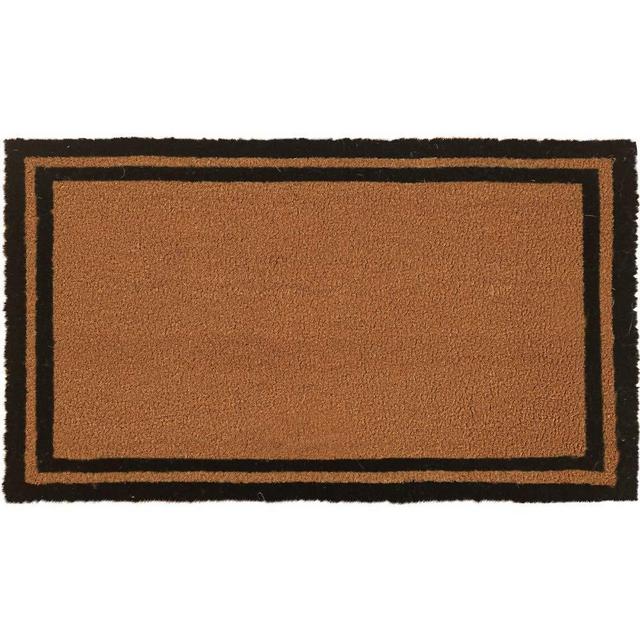Gorilla Grip Natural Coco Coir Door Mat, Thick Durable Doormats for Indoor Outdoor Entrance, Heavy Duty, Low Profile Mats, Easy to Clean, Plain Front Porch Entry Rug, Home Décor, 24x16, Classic