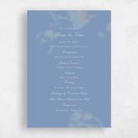Blue Wedding Program - Ola