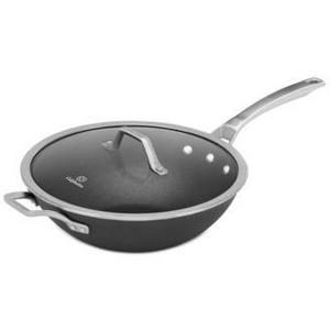 Calphalon - Signature Nonstick 12 Flat-Bottom Wok with Cover