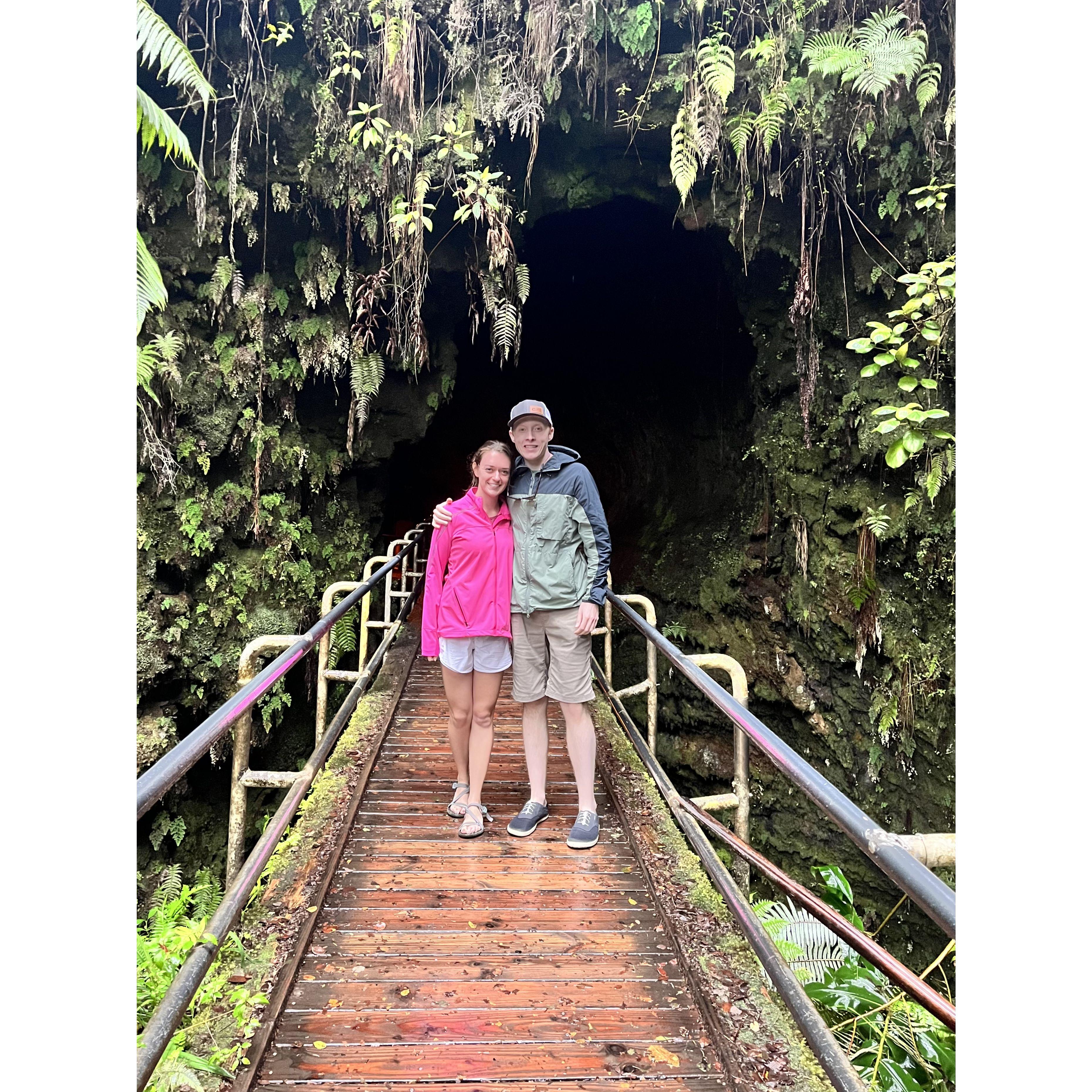 Lava tube at Hawai'i Volcanoes National Park - February 2023