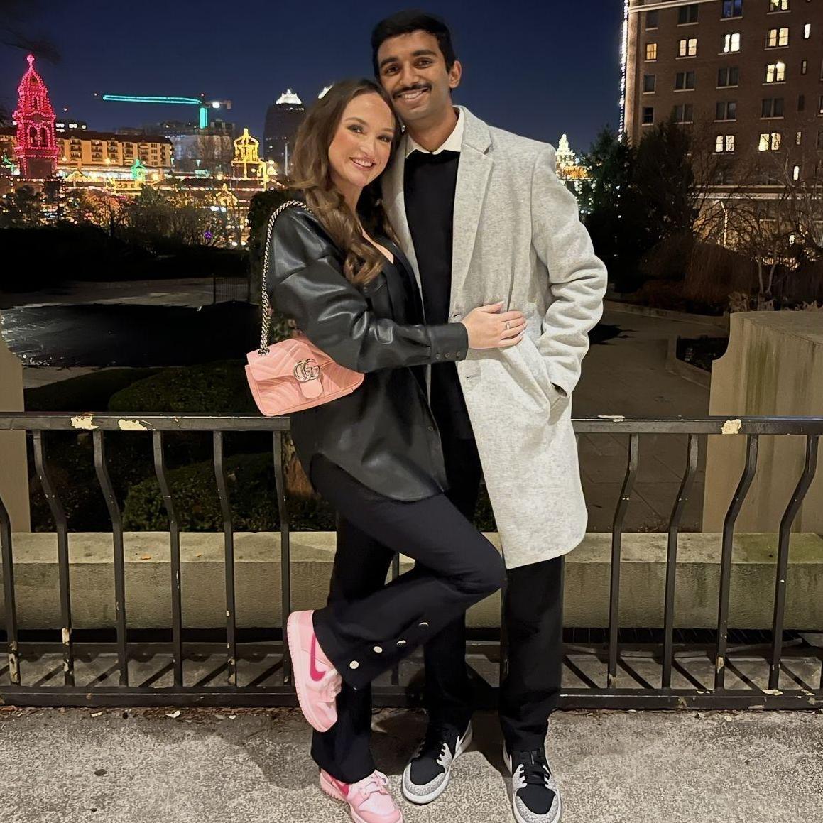Maryn and Abhilash love to match! In December 2022, the couple went on a date to see the Christmas lights on the Plaza in their matching Nikes.