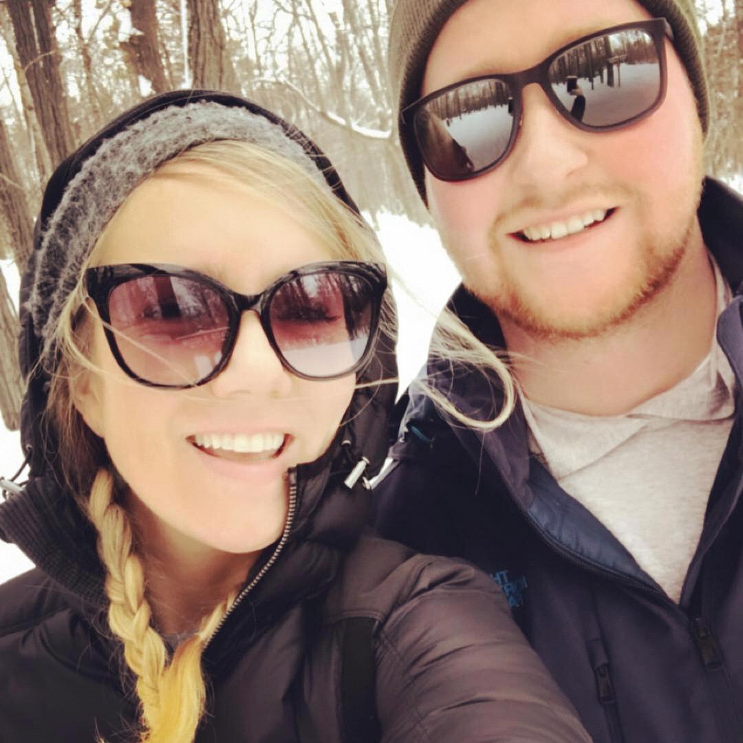 Snowshoeing in Peninsula State Park, January 2019.
