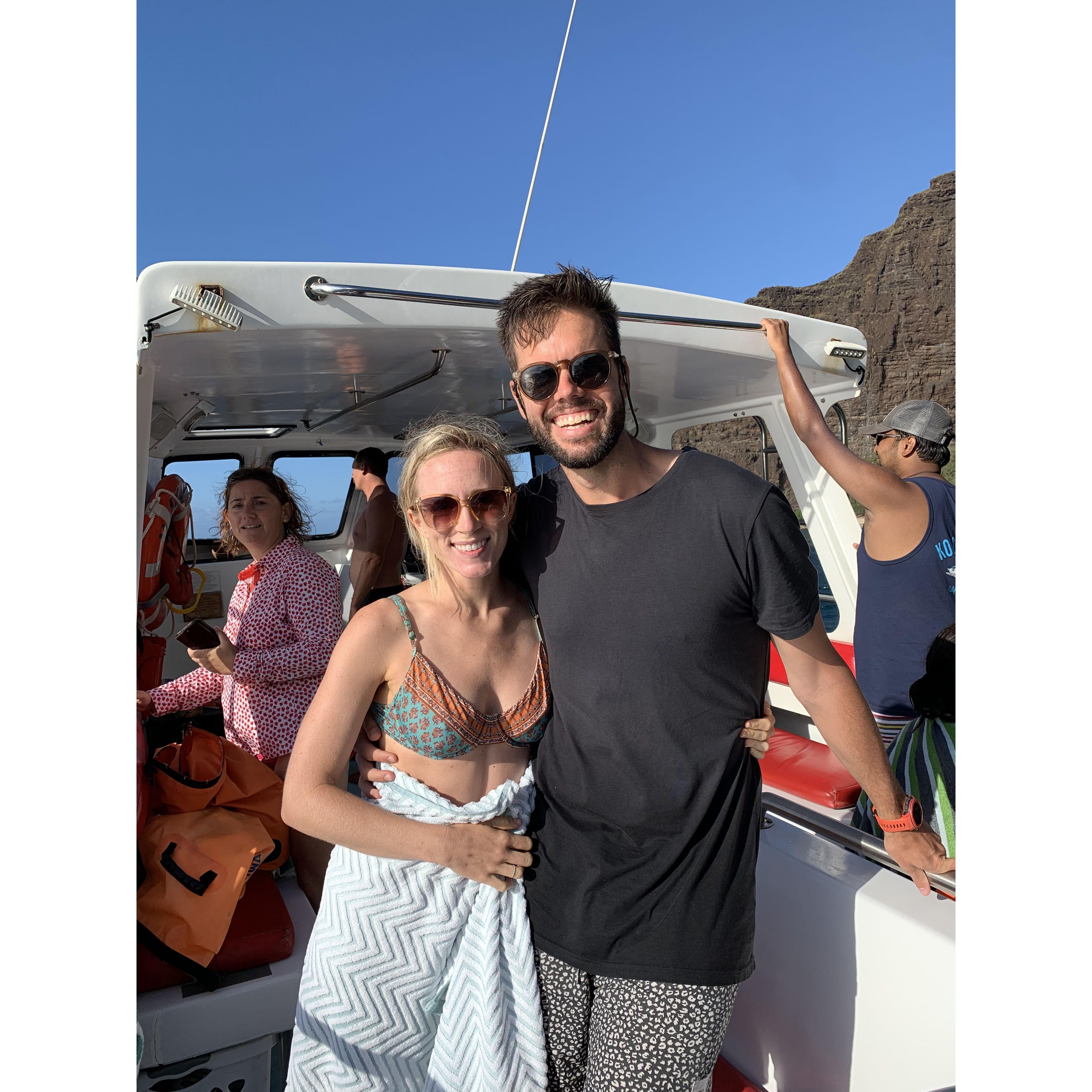 It was such a blessing we got to spend my 30th birthday together on a boat ride along the Nāpali Coast of Kauai!