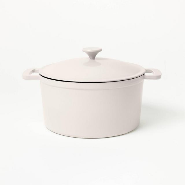 7.5qt Enamel Dutch Oven Light Gray - Figmint™