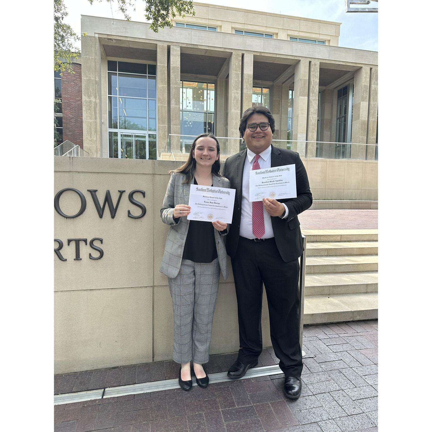 SMU Honors Convocation - Both recipients of the Undergraduate Award for Musical Excellence