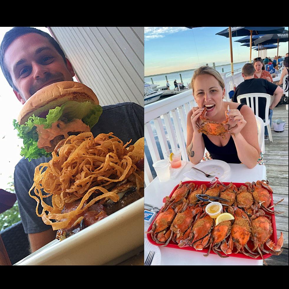 The only things Katie and Jon love more than each other are their dogs and food.