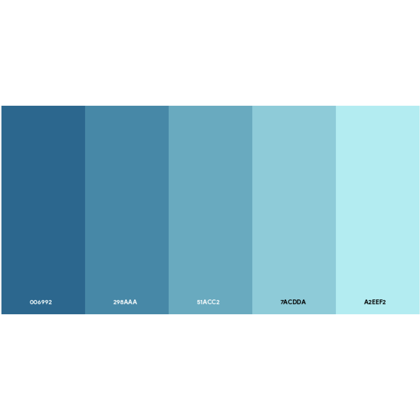 These are the shades of tropical blues we ask you to wear to the wedding.