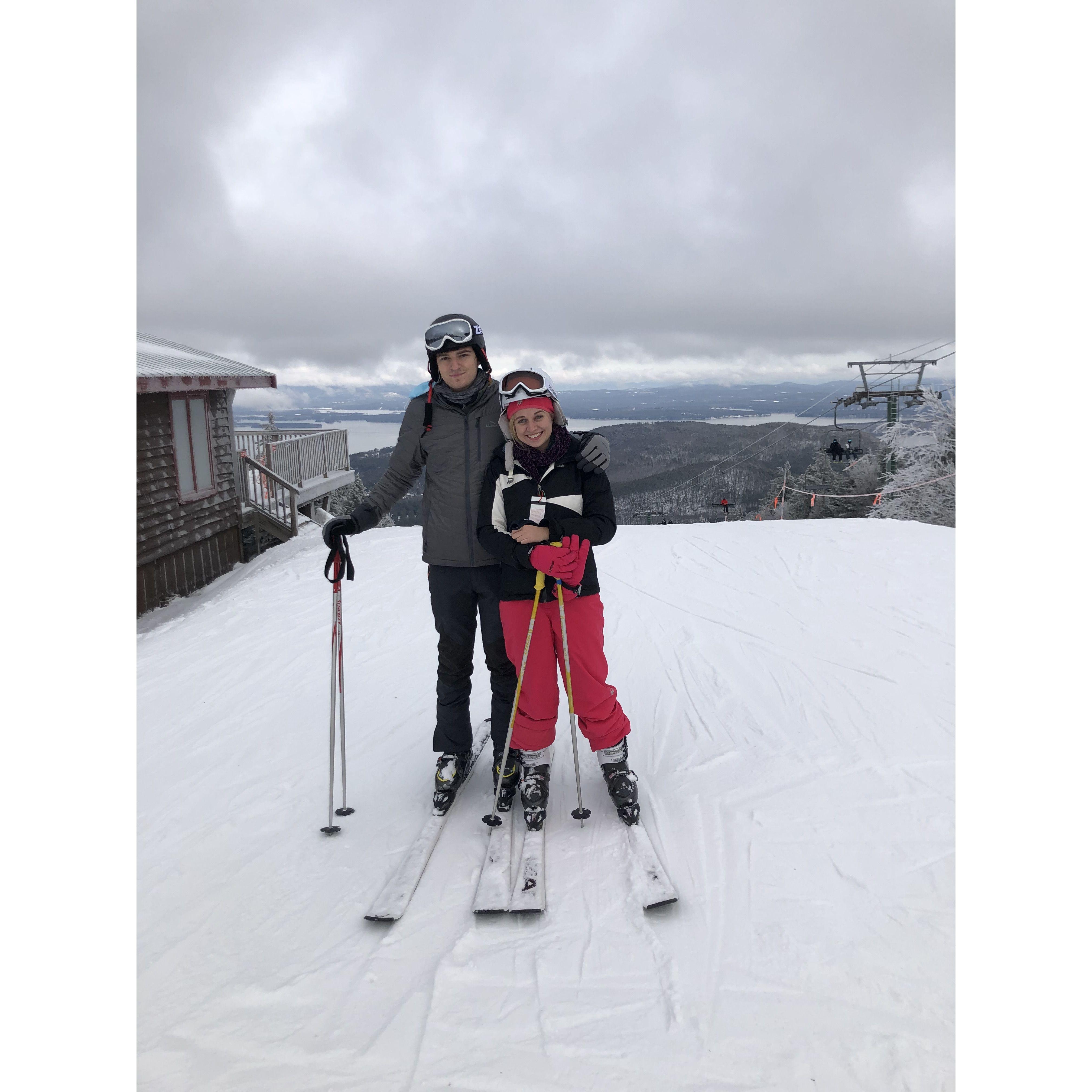 Our first photo together - skiing in New Hampshire