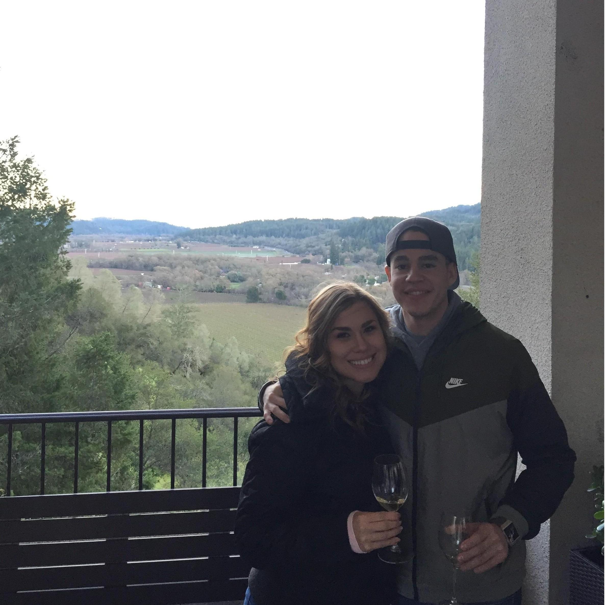 Wine tasting in Napa.
