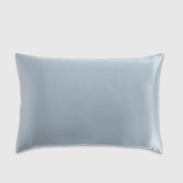 100% Mulberry Silk Pillowcase - Light Blue, Standard