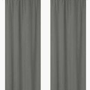 2 Pack Microfibre Taped Curtain