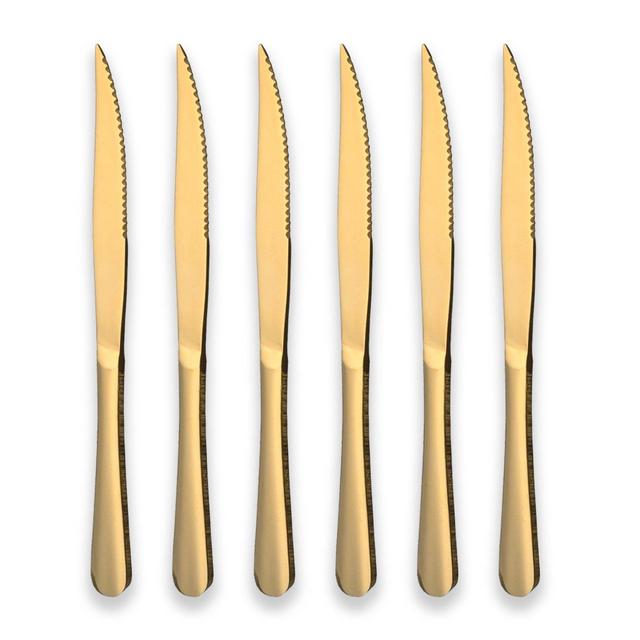 Berglander Titanium Gold Steak Knife Set of 6