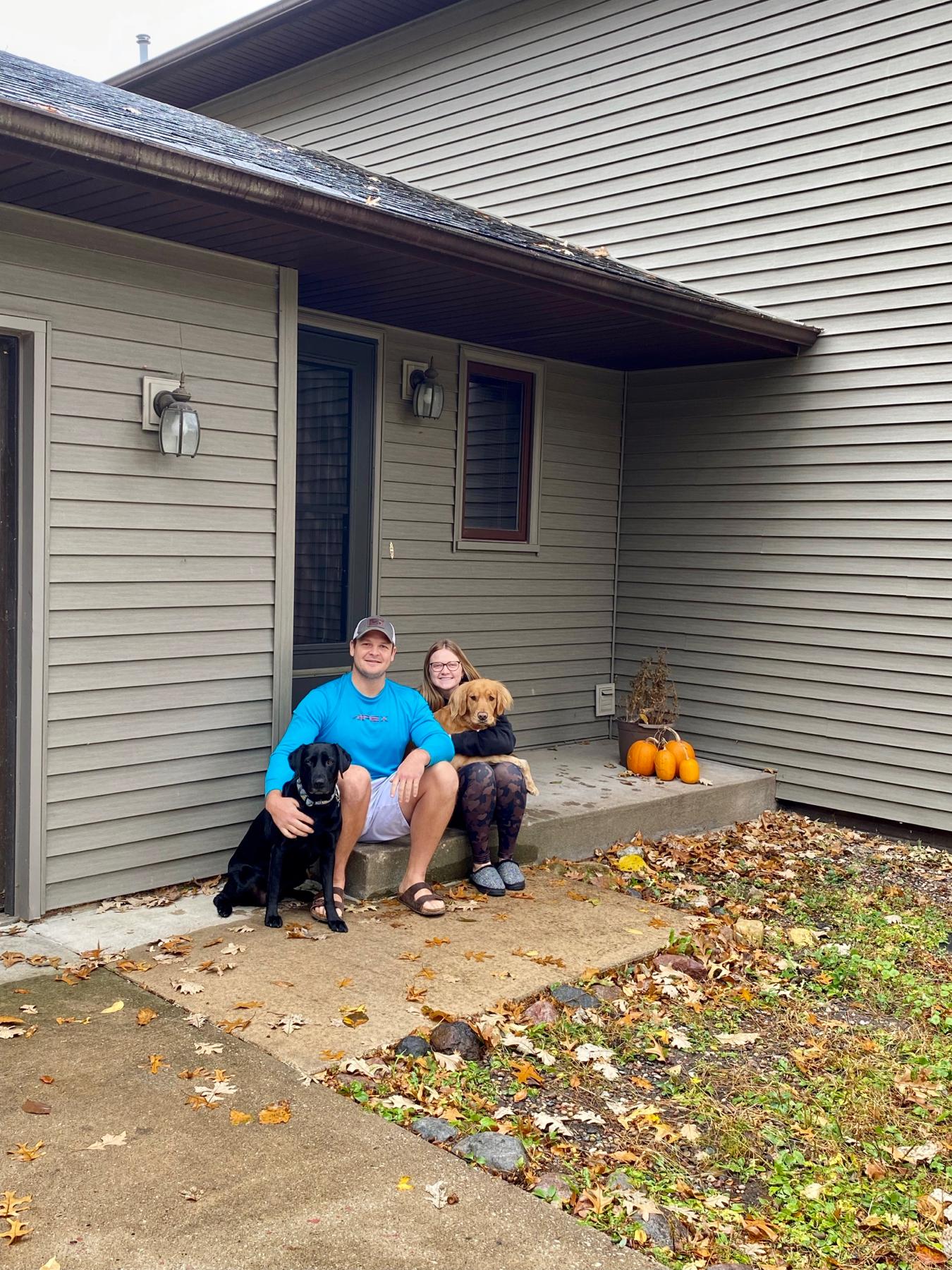 Our latest adventure (aside from wedding planning)—buying a house to call our own in Blue Grass, Iowa!