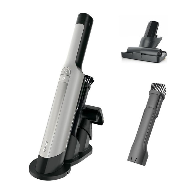 Shark WANDVAC Power PET Cordless Hand Vac, Ultra-Lightweight & Portable with Powerful Suction & Boost Mode, New FurFins Tool & Duster Crevice Tool, Designed for Car & Pet Homes, White, WV410WH