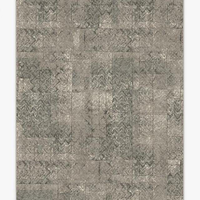Herringbone Batik Ash Grey Rug