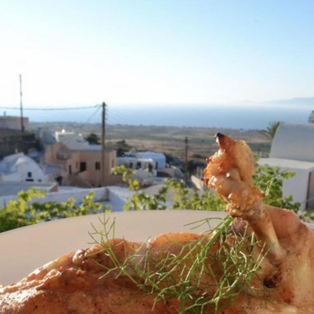 Dinner at Lefkes in Santorini