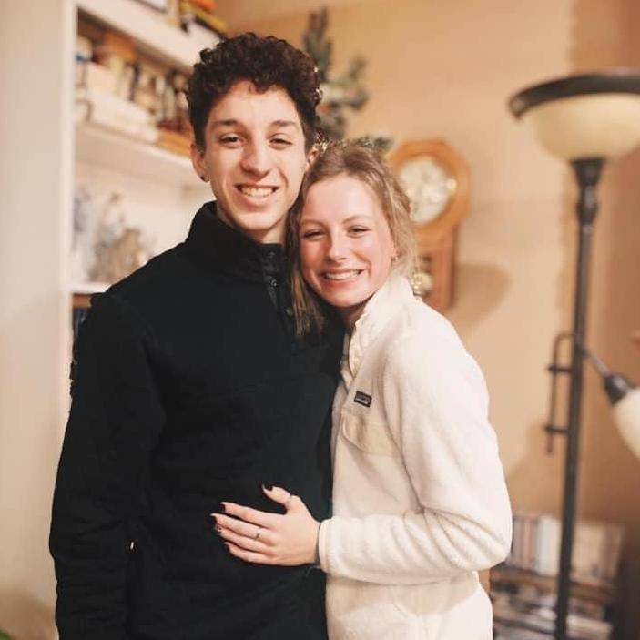first Christmas together: perm and all :)