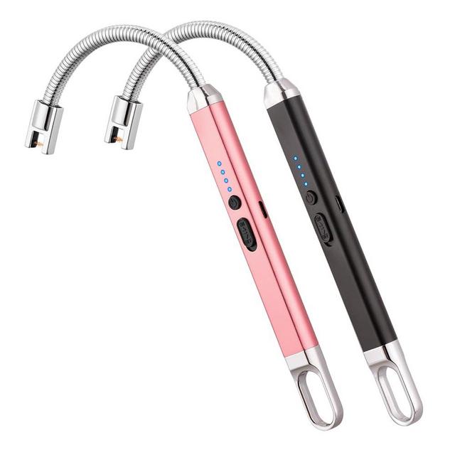 MEIRUBY 2 Pack Lighter Electric Candle Lighter Birthday Gifts for Women Mom Wife Men, Long Electronic Rechargeable USB Lighter Arc Windproof Flameless Lighters for Candle Camping BBQ