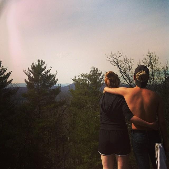 Hiking in North Carolina.