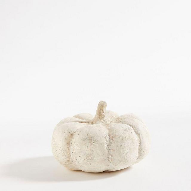 Terra Cotta Pumpkin, Mini, White