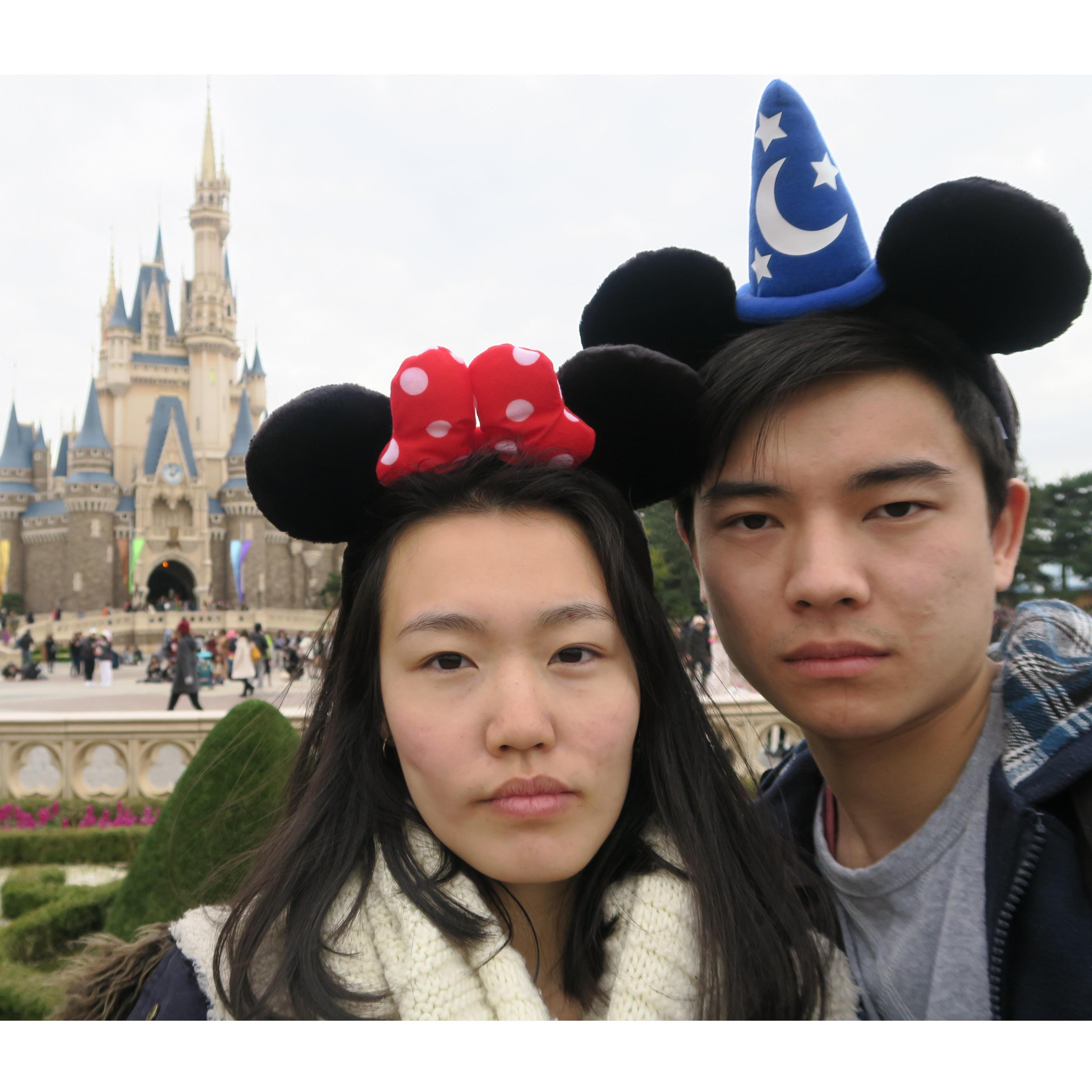 We are obviously very cheery at the happiest place on Earth. We have made it a hobby to take straight face photos when travelling!