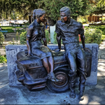 American Graffiti Statue: George Lucas Plaza