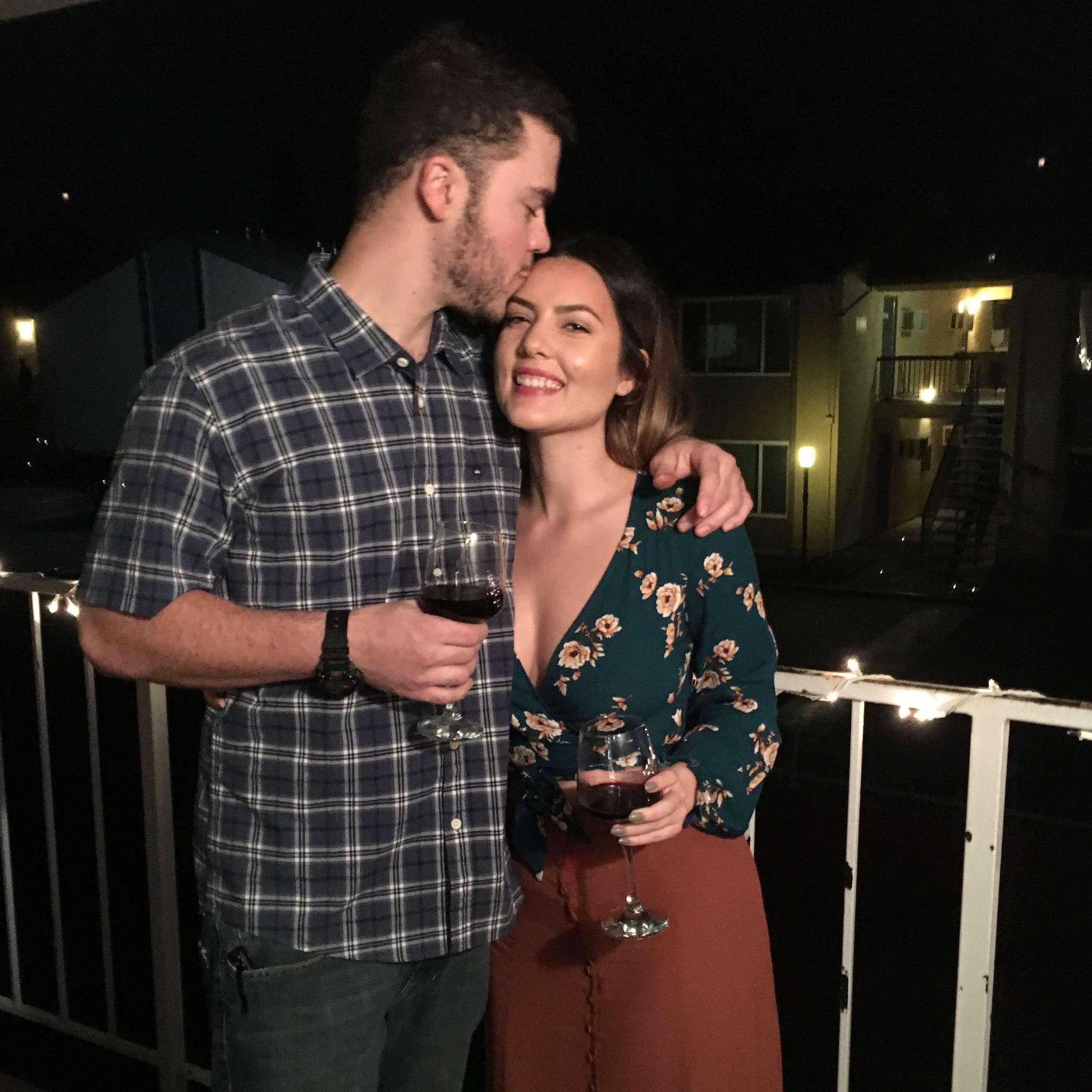 One of our first photos together as a couple