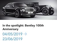 Brussels: Auto World 
May showcase Bentley 100yrs
(For the car finatics & in the heart of Brussels)