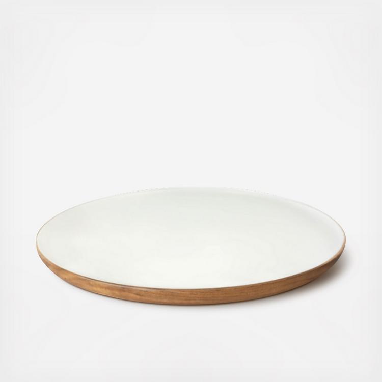 Jeanne Fitz, Wood & White Lazy Susan | Zola