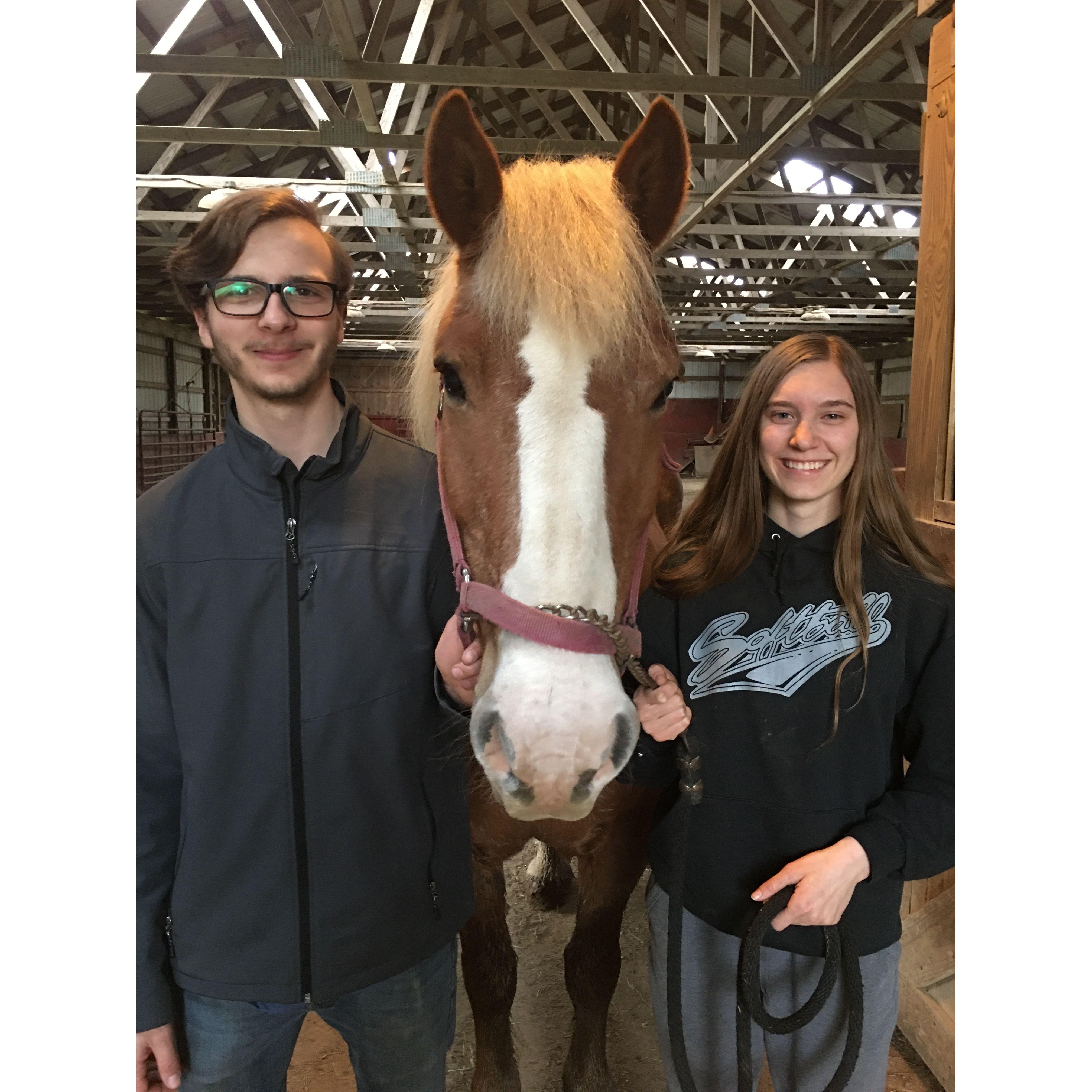 With one of our favorite horses