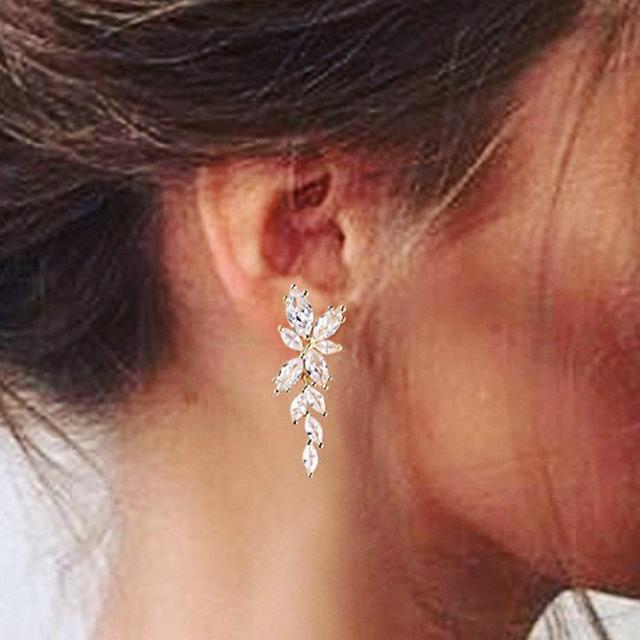 Crystal Bridal Earrings Drop Earrings Rose...
