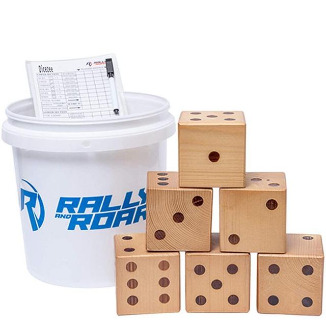 Giant Dice Game Set for Adults, Kids, Families - Outdoor Wooden Dice Games Sets - Fun, Interactive Clean Family Games - Clean, Interactive Activities for Outside, Lawn, Bars, Backyards