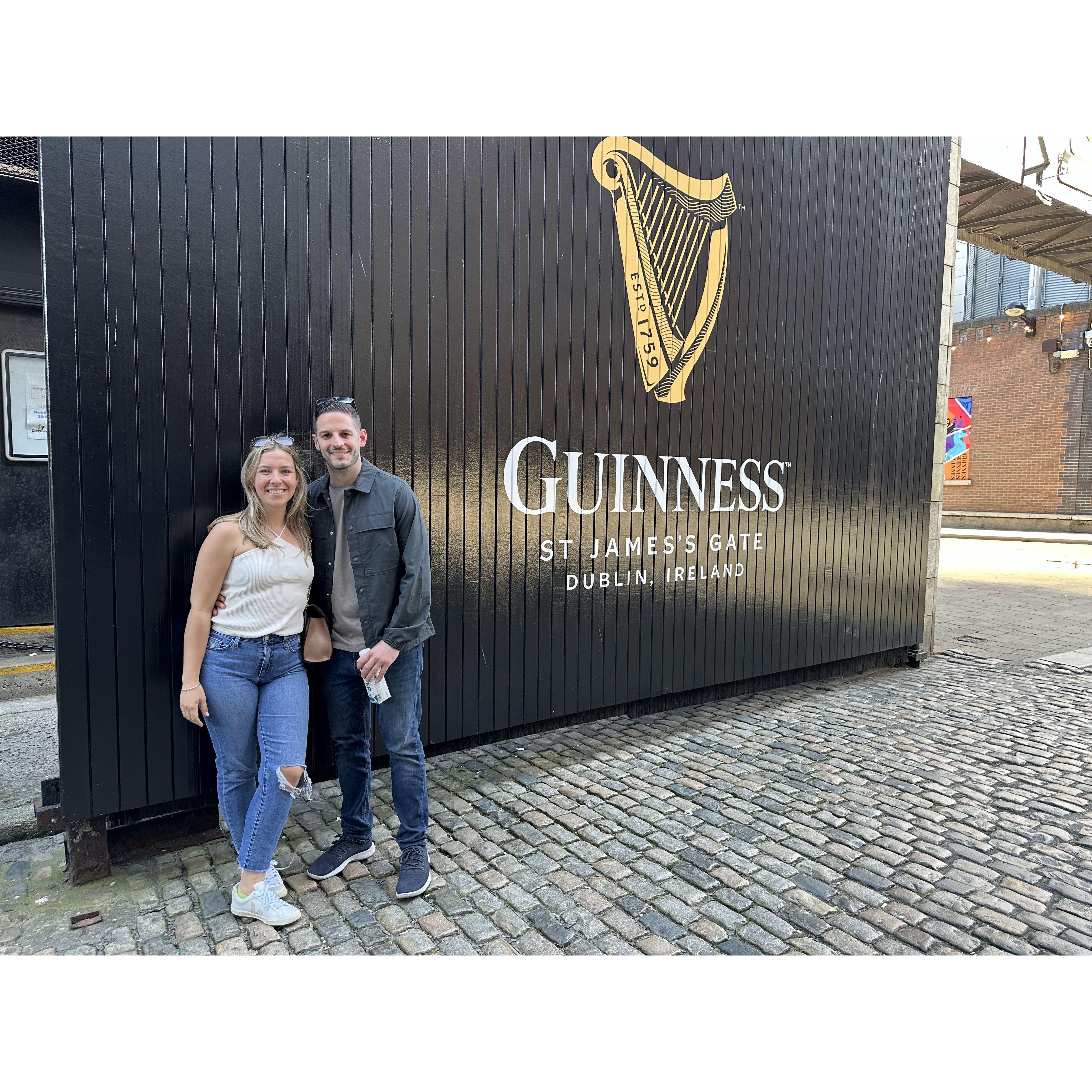 Outside the Guinness Factory in Dublin