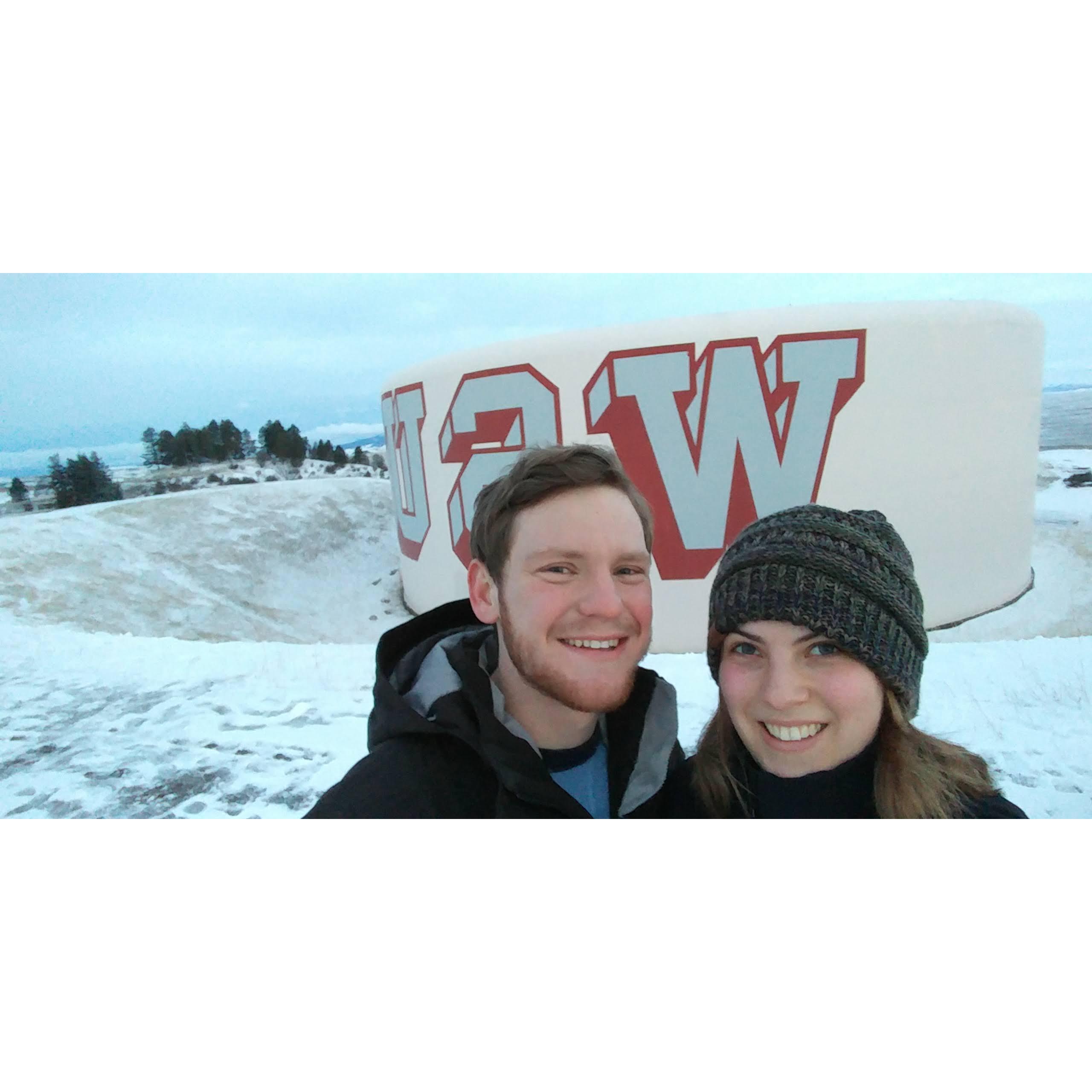 Olivia's first visit to Pullman, February 2018